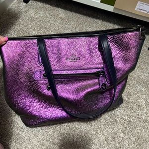 Rare purple iridescent coach bag